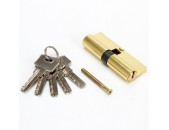 Сердцевина замка 60 мм, 30*30, 5 ключей, ключ - ключ (золото)
