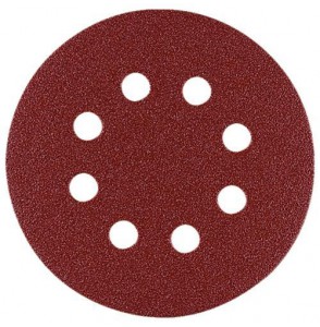 Шлиф-круг с отверстиями D-125,  P  40, 5шт