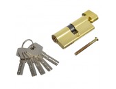 Сердцевина замка 70 мм (35/35) ключ-вертушка, цвет золото